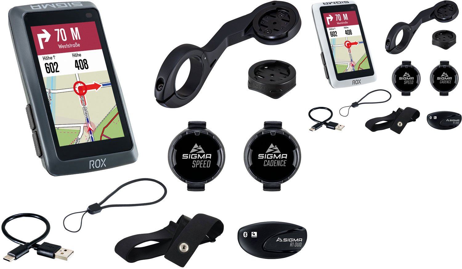 SIGMA ROX 12.1 EVO Sensor Set - GPS-Fahrrad Navigationssystem SIGMA ROX 12.1 EVO Sensor Set GPS Fahrrad Navigationssystem